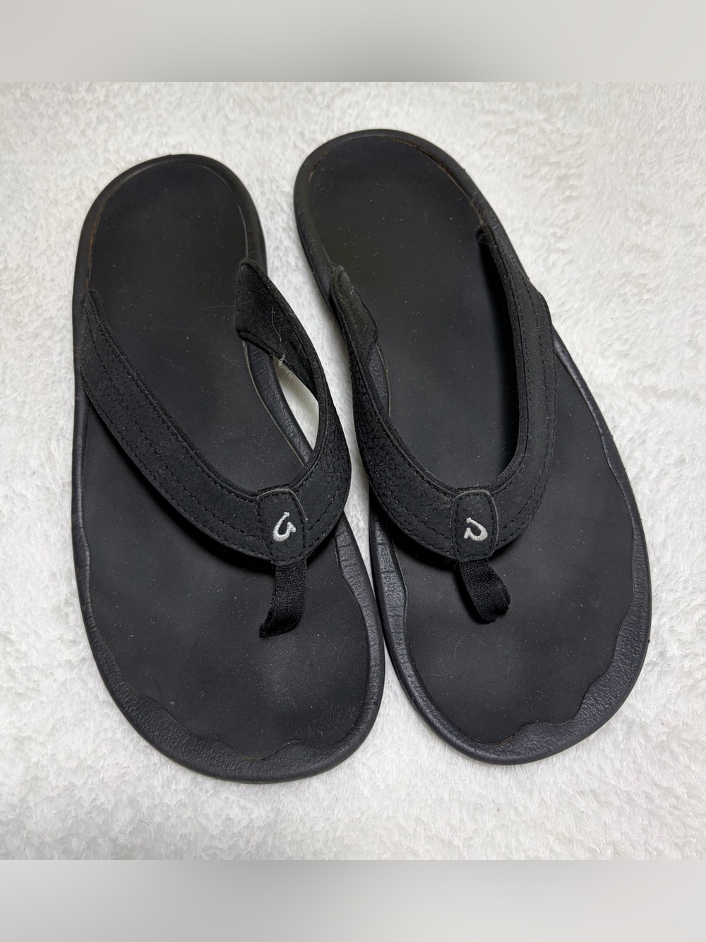 Olukai Ohana  Black Women's Flip Flop Sandals
